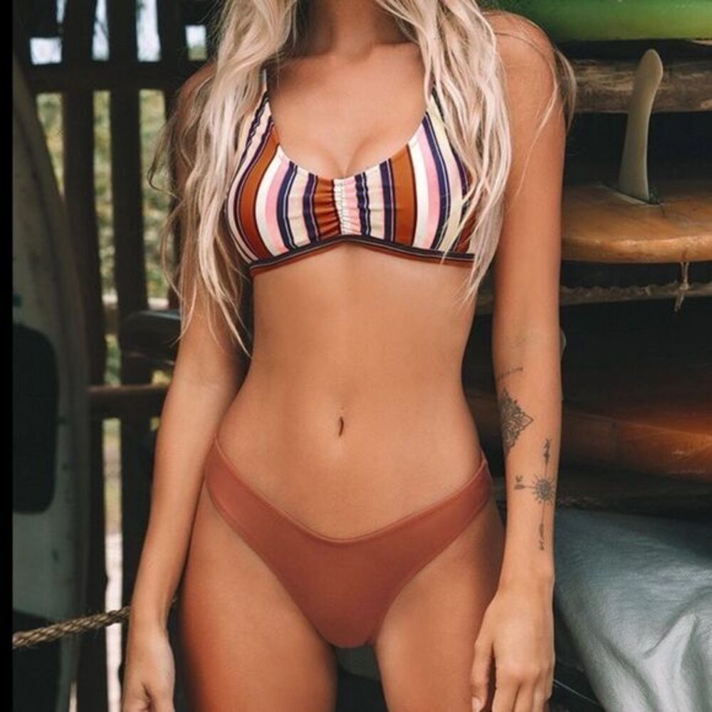 Chic Burnt Orange Bikini Bottoms 
